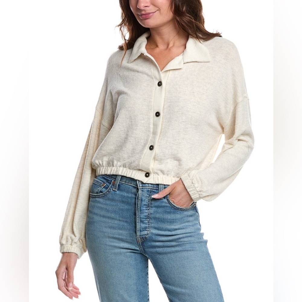 Project Social T Cream Ribbed Sweater